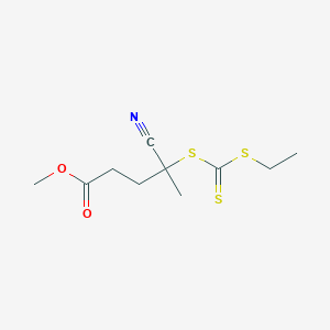 molecular formula C10H15NO2S3 B12985716 Methyl 4-cyano-4-(((ethylthio)carbonothioyl)thio)pentanoate 