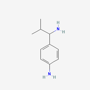 molecular formula C10H16N2 B12985736 4-(1-Amino-2-methylpropyl)aniline 