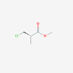 molecular formula C5H9ClO2 B12985779 Propanoic acid, 3-chloro-2-methyl-, methyl ester, (2S)-(9CI) CAS No. 98190-86-4