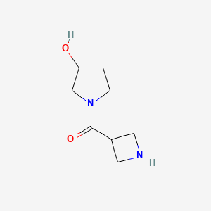 molecular formula C8H14N2O2 B12985791 Azetidin-3-yl(3-hydroxypyrrolidin-1-yl)methanone 