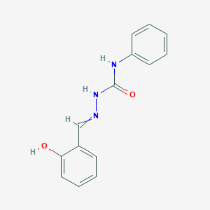 molecular formula C14H13N3O2 B1298585 Hydrazinecarboxamide, 2-[(2-hydroxyphenyl)methylene]-N-phenyl- 