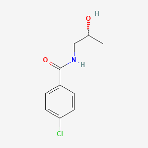 molecular formula C10H12ClNO2 B12985853 (R)-4-chloro-n-(2-hydroxypropyl)benzamide 