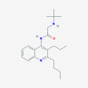 molecular formula C22H33N3O B12985916 N-(2-Butyl-3-propylquinolin-4-yl)-2-(tert-butylamino)acetamide 