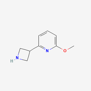 molecular formula C9H12N2O B12985939 2-(Azetidin-3-yl)-6-methoxypyridine 