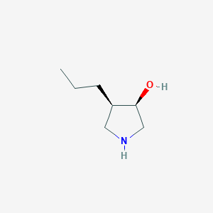 molecular formula C7H15NO B12985951 (3R,4R)-4-Propylpyrrolidin-3-ol 