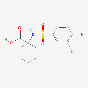 1-{[(3-Chloro-4-fluorophenyl)sulfonyl]amino}cyclohexanecarboxylic acid