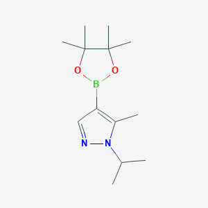 molecular formula C13H23BN2O2 B12985997 1-Isopropyl-5-methyl-4-(4,4,5,5-tetramethyl-1,3,2-dioxaborolan-2-yl)-1H-pyrazole 