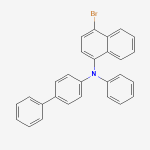 molecular formula C28H20BrN B12986021 N-([1,1'-Biphenyl]-4-yl)-4-bromo-N-phenylnaphthalen-1-amine 