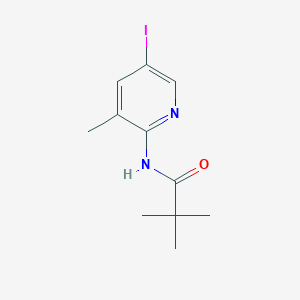 molecular formula C11H15IN2O B1298615 N-(5-Iodo-3-methyl-pyridin-2-yl)-2,2-dimethyl-propionamide CAS No. 677327-29-6