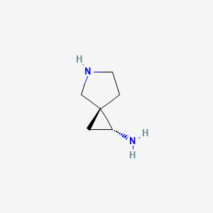 molecular formula C6H12N2 B12986324 (1R,3R)-5-Azaspiro[2.4]heptan-1-amine 