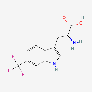 molecular formula C12H11F3N2O2 B12986336 6-(Trifluoromethyl)tryptophan CAS No. 52448-18-7
