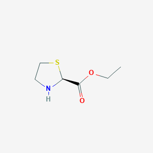 molecular formula C6H11NO2S B12986375 (S)-ethyl thiazolidine-2-carboxylate 