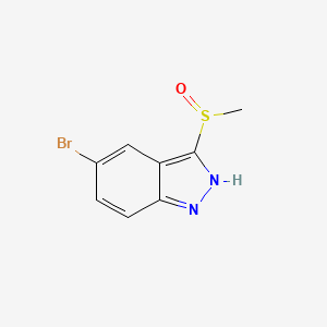 molecular formula C8H7BrN2OS B12986382 5-Bromo-3-(methylsulfinyl)-1H-indazole CAS No. 201483-68-3