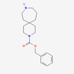 molecular formula C18H26N2O2 B12986402 Benzyl 3,9-diazaspiro[5.6]dodecane-3-carboxylate 