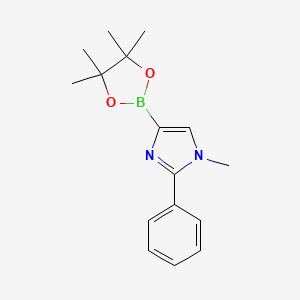 molecular formula C16H21BN2O2 B12986406 1-Methyl-2-phenyl-4-(4,4,5,5-tetramethyl-1,3,2-dioxaborolan-2-yl)-1H-imidazole 