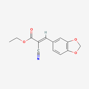 molecular formula C13H11NO4 B1298647 Ethyl 3-(1,3-benzodioxol-5-yl)-2-cyanoacrylate CAS No. 2286-56-8