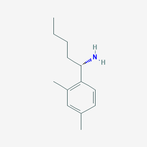 molecular formula C13H21N B12986477 (S)-1-(2,4-Dimethylphenyl)pentan-1-amine 