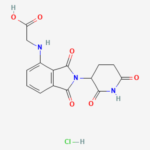 molecular formula C15H14ClN3O6 B12986491 2-((2-(2,6-Dioxopiperidin-3-yl)-1,3-dioxoisoindolin-4-yl)amino)acetic acid hydrochloride 