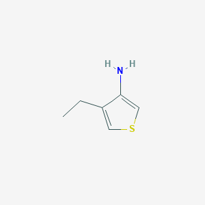 molecular formula C6H9NS B12986609 4-Ethylthiophen-3-amine 
