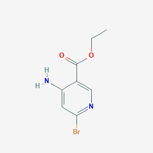 molecular formula C8H9BrN2O2 B12986635 Ethyl 4-amino-6-bromonicotinate 