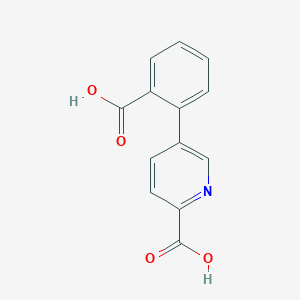 molecular formula C13H9NO4 B12986740 5-(2-Carboxyphenyl)picolinic acid 