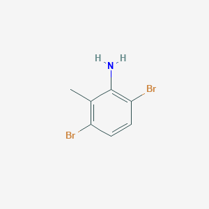 molecular formula C7H7Br2N B12986741 3,6-Dibromo-2-methylaniline 