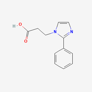 molecular formula C12H12N2O2 B1298676 3-(2-phenyl-1H-imidazol-1-yl)propanoic acid CAS No. 53660-14-3