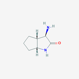 molecular formula C7H12N2O B12986809 Rel-(3R,3aR,6aR)-3-aminohexahydrocyclopenta[b]pyrrol-2(1H)-one 