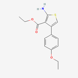 molecular formula C15H17NO3S B1298685 Ethyl 2-amino-4-(4-ethoxyphenyl)thiophene-3-carboxylate CAS No. 315684-37-8