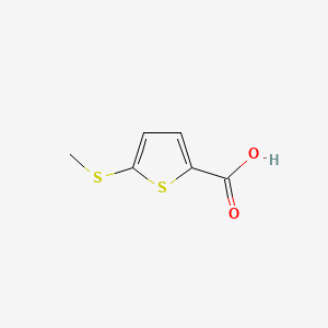 molecular formula C6H6O2S2 B1298690 5-Methylsulfanylthiophene-2-carboxylic acid CAS No. 20873-58-9