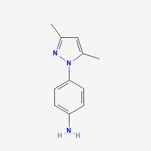 molecular formula C11H13N3 B1298692 4-(3,5-dimethyl-1H-pyrazol-1-yl)aniline CAS No. 52708-32-4