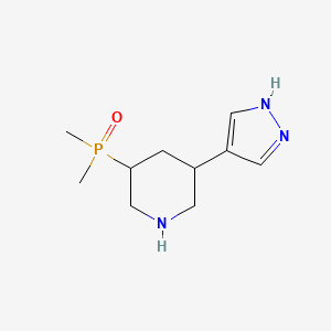 molecular formula C10H18N3OP B12987144 (5-(1H-Pyrazol-4-yl)piperidin-3-yl)dimethylphosphine oxide 