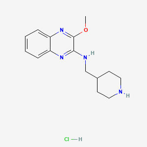 molecular formula C15H21ClN4O B12987193 3-methoxy-N-(piperidin-4-ylmethyl)quinoxalin-2-amine hydrochloride 