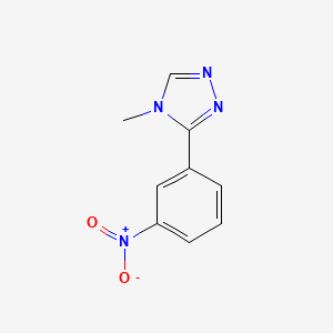 molecular formula C9H8N4O2 B1298720 4-methyl-3-(3-nitrophenyl)-4H-1,2,4-triazole CAS No. 168968-51-2