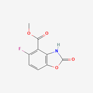 molecular formula C9H6FNO4 B12987309 Methyl 5-fluoro-2-oxo-2,3-dihydrobenzo[d]oxazole-4-carboxylate 