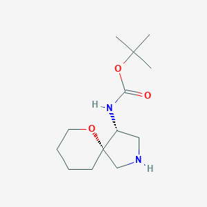molecular formula C13H24N2O3 B12987313 Rel-tert-butyl ((4R,5S)-6-oxa-2-azaspiro[4.5]decan-4-yl)carbamate 