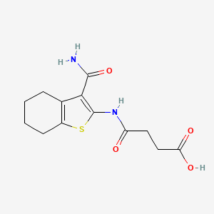 molecular formula C13H16N2O4S B1298735 N-(3-Carbamoyl-4,5,6,7-tetrahydro-benzo[b]thiophen-2-yl)-succinamic acid CAS No. 109164-37-6