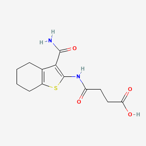 N-(3-Carbamoyl-4,5,6,7-tetrahydro-benzo[b]thiophen-2-yl)-succinamic acid