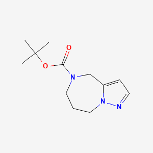 molecular formula C12H19N3O2 B12987369 tert-Butyl 7,8-dihydro-4H-pyrazolo[1,5-a][1,4]diazepine-5(6H)-carboxylate 