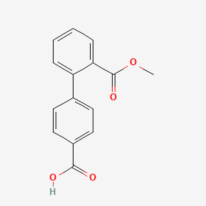 molecular formula C15H12O4 B12987399 2'-(Methoxycarbonyl)[1,1'-biphenyl]-4-carboxylic acid 