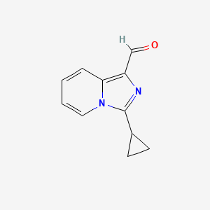 molecular formula C11H10N2O B12987429 3-Cyclopropylimidazo[1,5-a]pyridine-1-carbaldehyde 