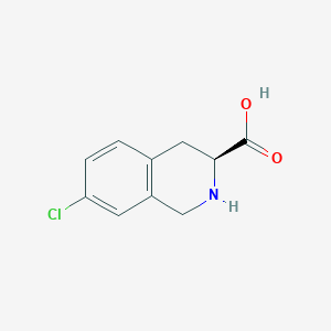 molecular formula C10H10ClNO2 B12987484 7-Chloro-L-Tic-OH 