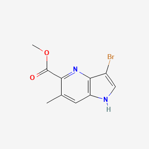 molecular formula C10H9BrN2O2 B12987571 Methyl 3-bromo-6-methyl-1H-pyrrolo[3,2-b]pyridine-5-carboxylate 