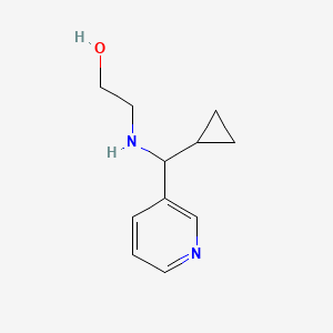 molecular formula C11H16N2O B12987576 2-((Cyclopropyl(pyridin-3-yl)methyl)amino)ethanol 