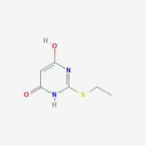 molecular formula C6H8N2O2S B12987589 2-(ethylsulfanyl)-6-hydroxypyrimidin-4(1H)-one 