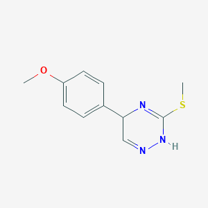 molecular formula C11H13N3OS B12987598 1,2,4-Triazine, 2,5-dihydro-5-(4-methoxyphenyl)-3-(methylthio)- CAS No. 832686-53-0