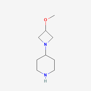 molecular formula C9H18N2O B12987656 4-(3-Methoxyazetidin-1-yl)piperidine 