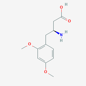 molecular formula C12H17NO4 B12987694 (S)-4-(2,4-Dimethoxy-phenyl)-beta-homoalanine 
