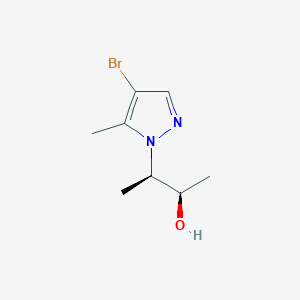 molecular formula C8H13BrN2O B12987767 Trans-3-(4-amino-5-methyl-1H-pyrazol-1-yl)butan-2-ol 