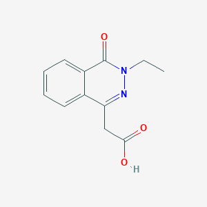 molecular formula C12H12N2O3 B1298779 (3-Ethyl-4-oxo-3,4-dihydro-phthalazin-1-yl)-acetic acid CAS No. 28081-53-0